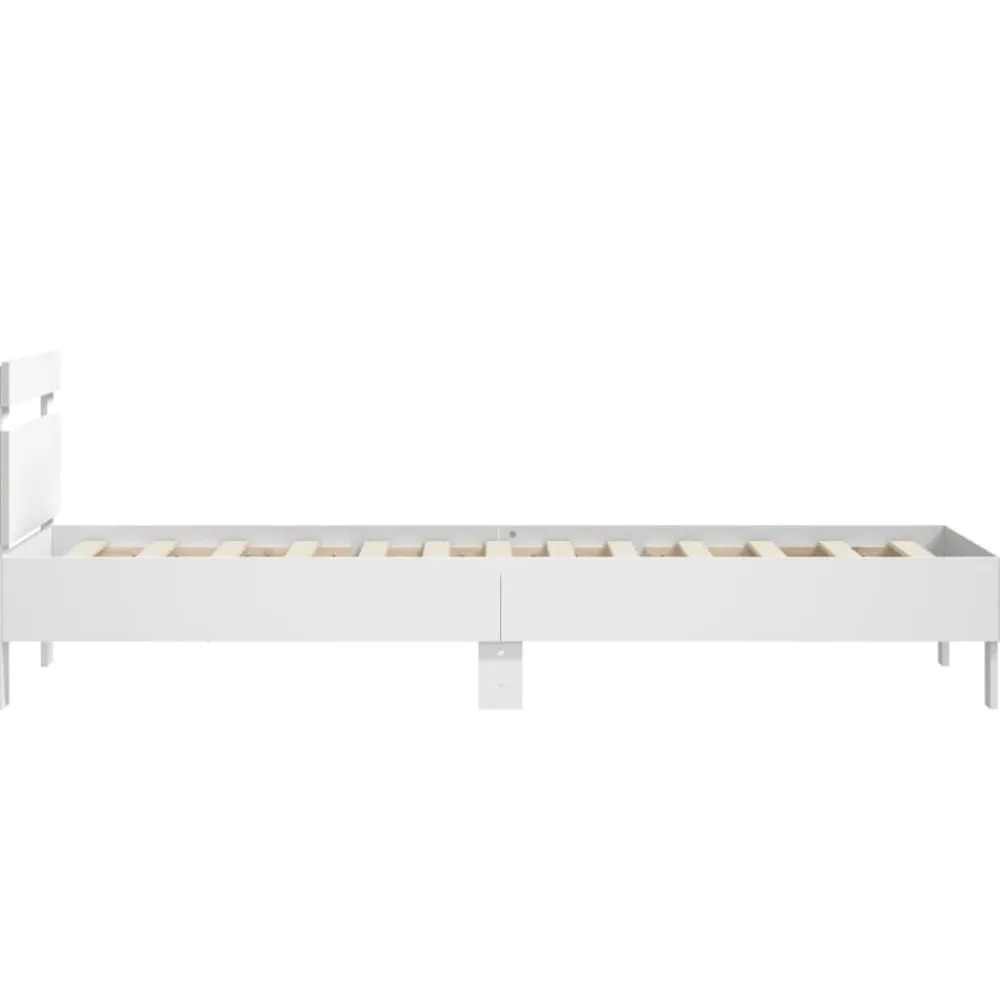 vidaXL Camas Y Accesorios-Estructura de cama con cabecero y luces LED 90x190 cm