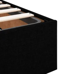 vidaXL Camas Y Accesorios-Estructura de cama con colchón 2 pcs tela