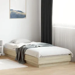 vidaXL Camas Y Accesorios-Estructura de cama sin colchón madera 100x200 cm