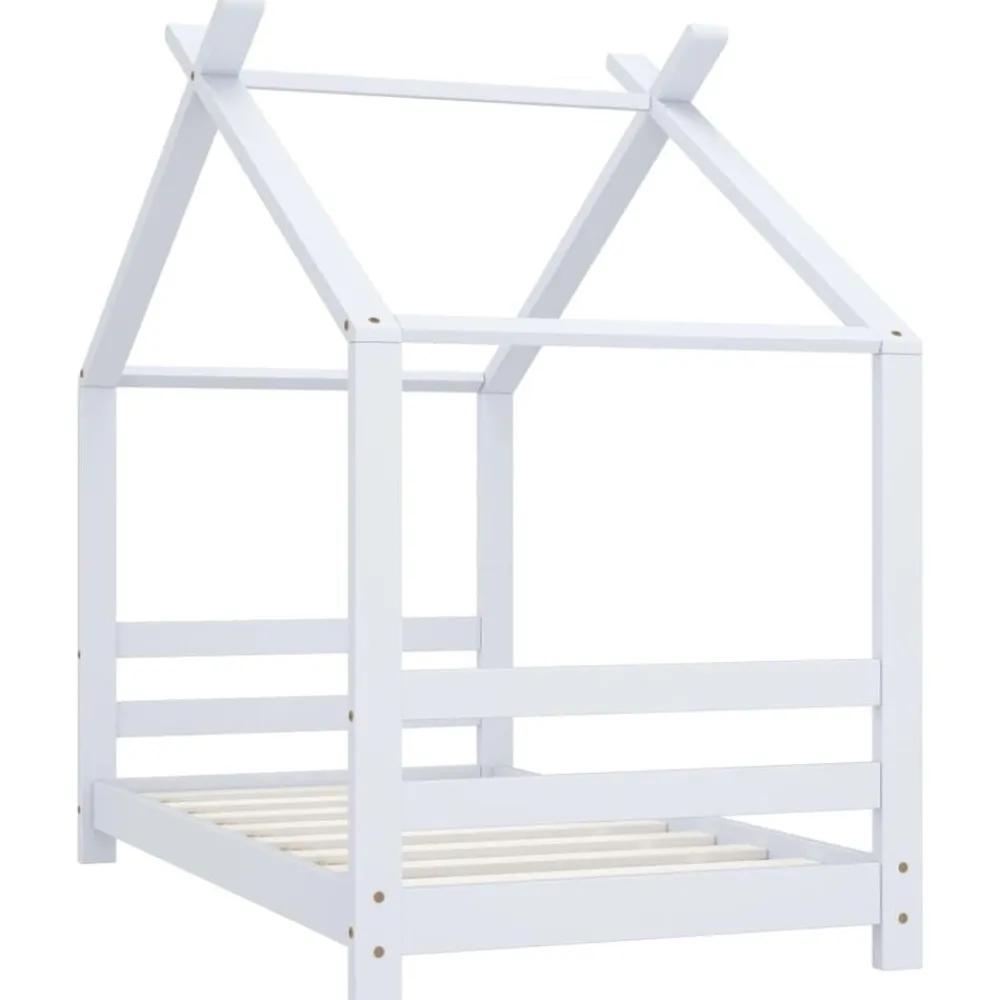 Niños vidaXL Mobiliario Para Bebés Y Niños Pequeños-Estructura de cama infantil madera maciza pino 70x140 cm