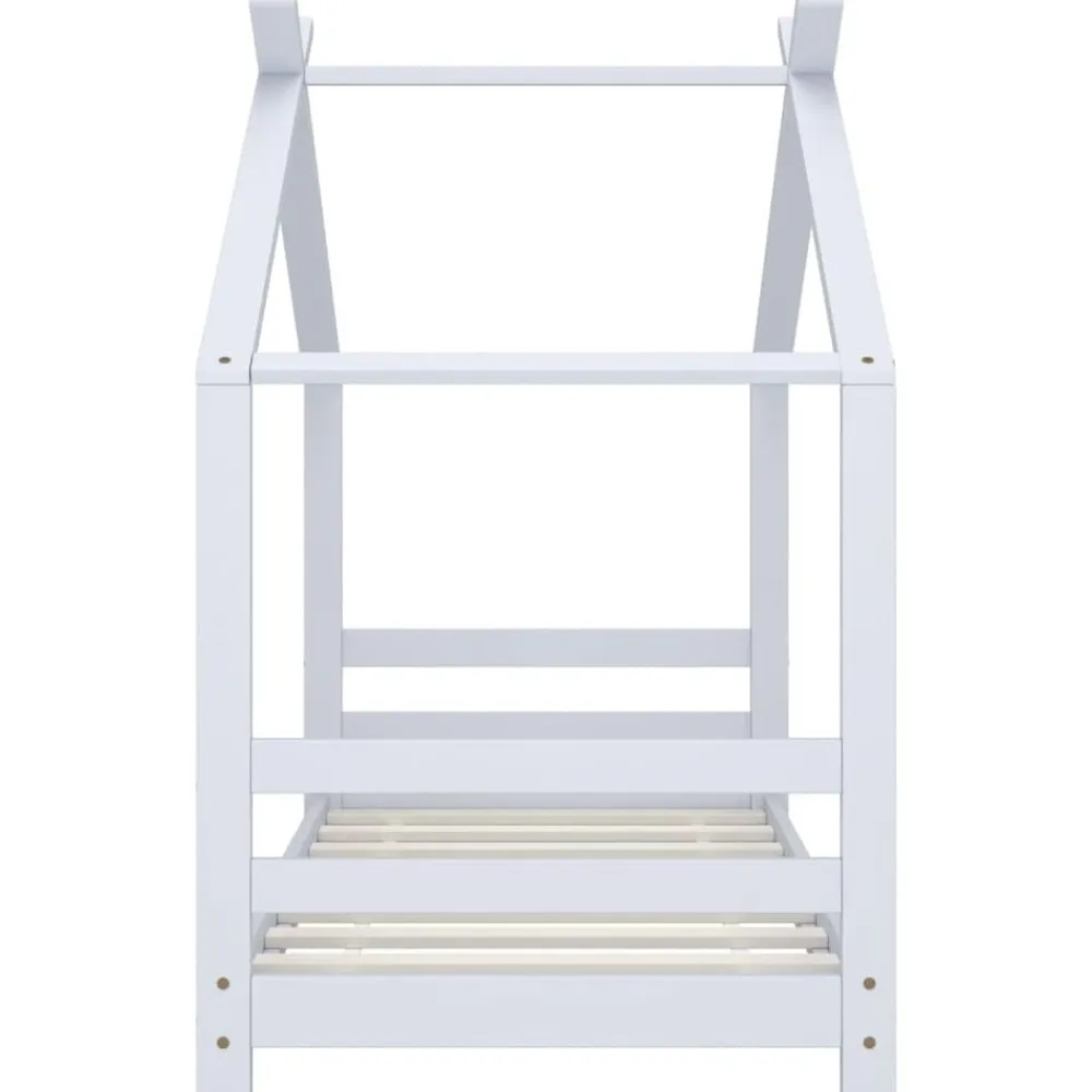 Niños vidaXL Mobiliario Para Bebés Y Niños Pequeños-Estructura de cama infantil madera maciza pino 70x140 cm