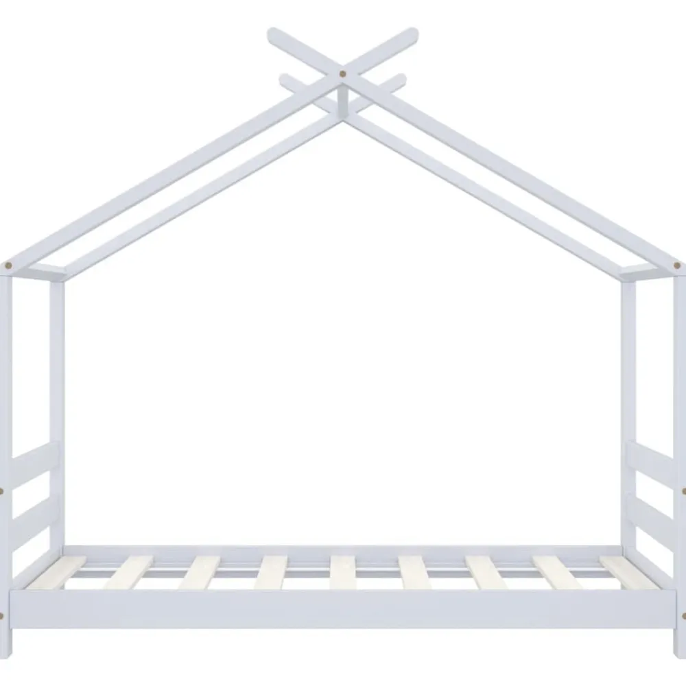 Niños vidaXL Mobiliario Para Bebés Y Niños Pequeños-Estructura de cama infantil madera maciza pino 70x140 cm