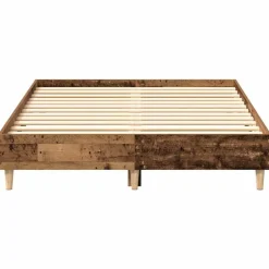 vidaXL Camas Y Accesorios-Estructura de cama sin colchón madera vieja 120x200 cm
