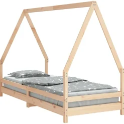 vidaXL Estructura de cama para niños madera maciza de pino 80x200 cm Natural Best
