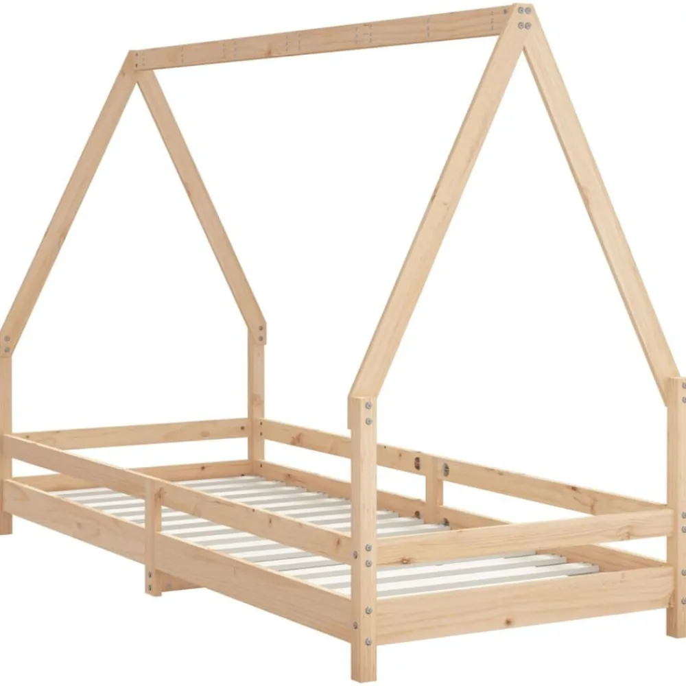 vidaXL Estructura de cama para niños madera maciza de pino 80x200 cm Natural Best