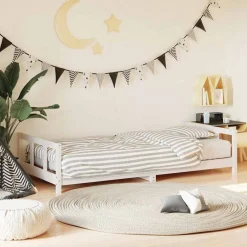 Niños vidaXL Mobiliario Para Bebés Y Niños Pequeños-Estructura de cama para niños madera de pino 90x200 cm
