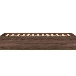 vidaXL Camas Y Accesorios-Estructura de cama sin colchón madera marrón roble 75x190 cm
