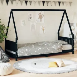 Niños vidaXL Mobiliario Para Bebés Y Niños Pequeños-Estructura de cama para niños madera de pino 80x200 cm