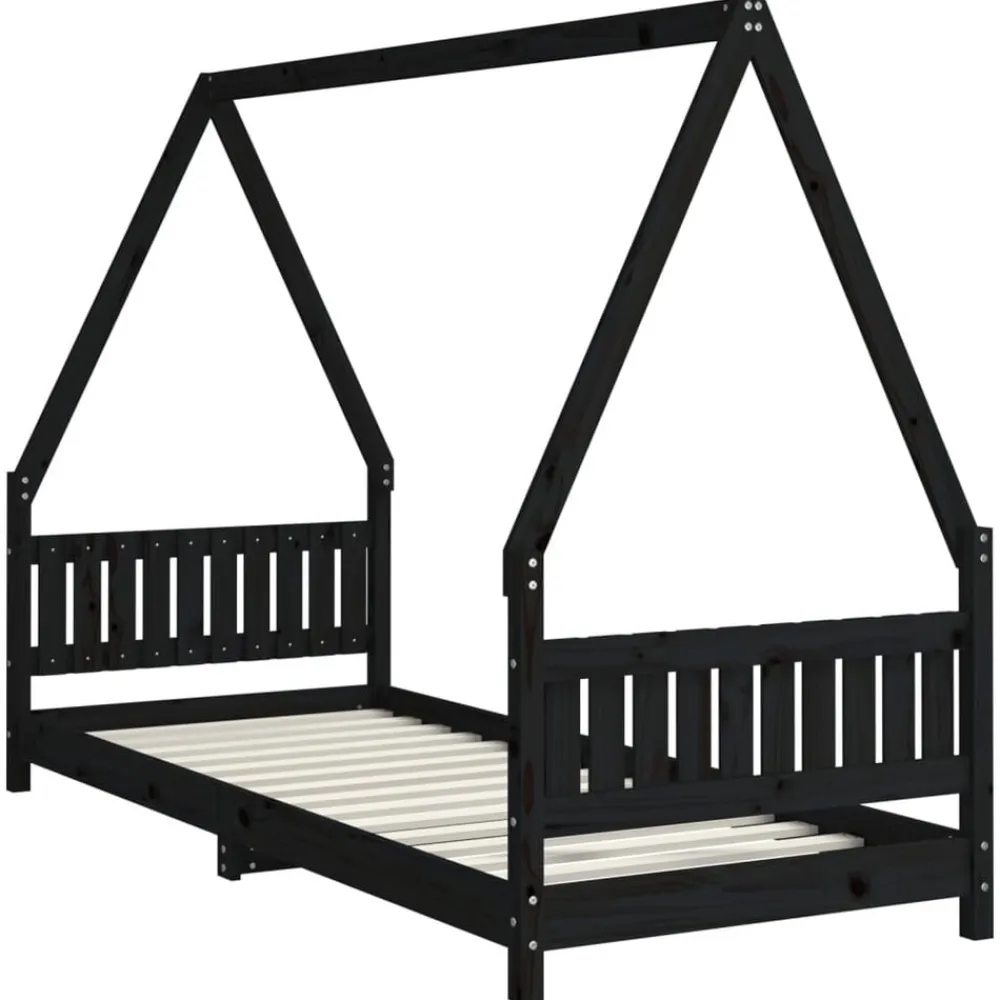 Niños vidaXL Mobiliario Para Bebés Y Niños Pequeños-Estructura de cama para niños madera de pino 80x200 cm