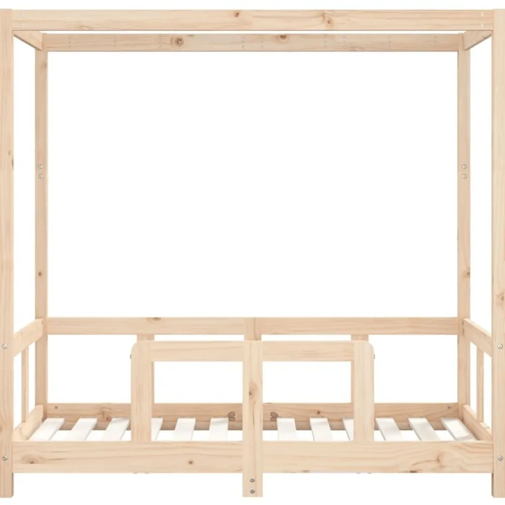 vidaXL Estructura de cama para niños madera maciza de pino 70x140 cm Natural Best