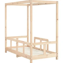 vidaXL Estructura de cama para niños madera maciza de pino 70x140 cm Natural Best