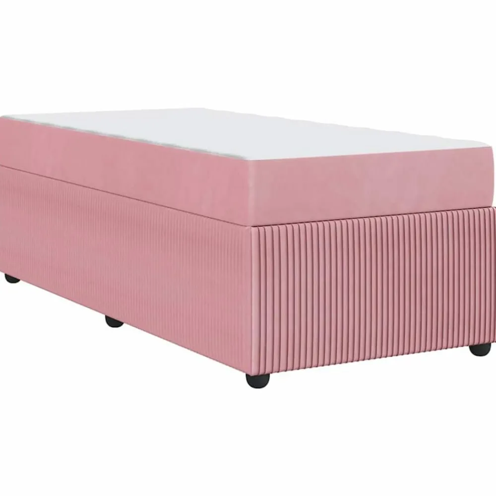 vidaXL Camas Y Accesorios-Estructura de cama con colchón 80 x 200 cm tela