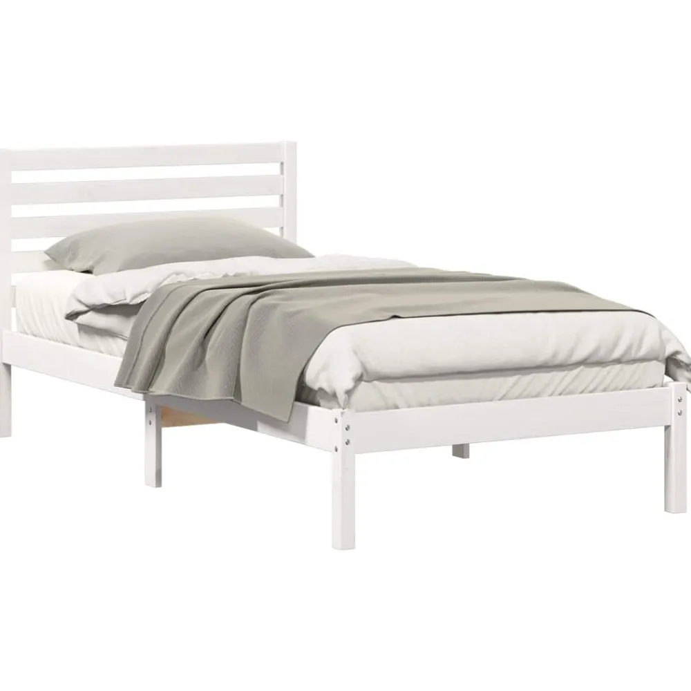 vidaXL Camas Y Accesorios-Estructura de cama 80 x 200 cm Madera de pino macizo