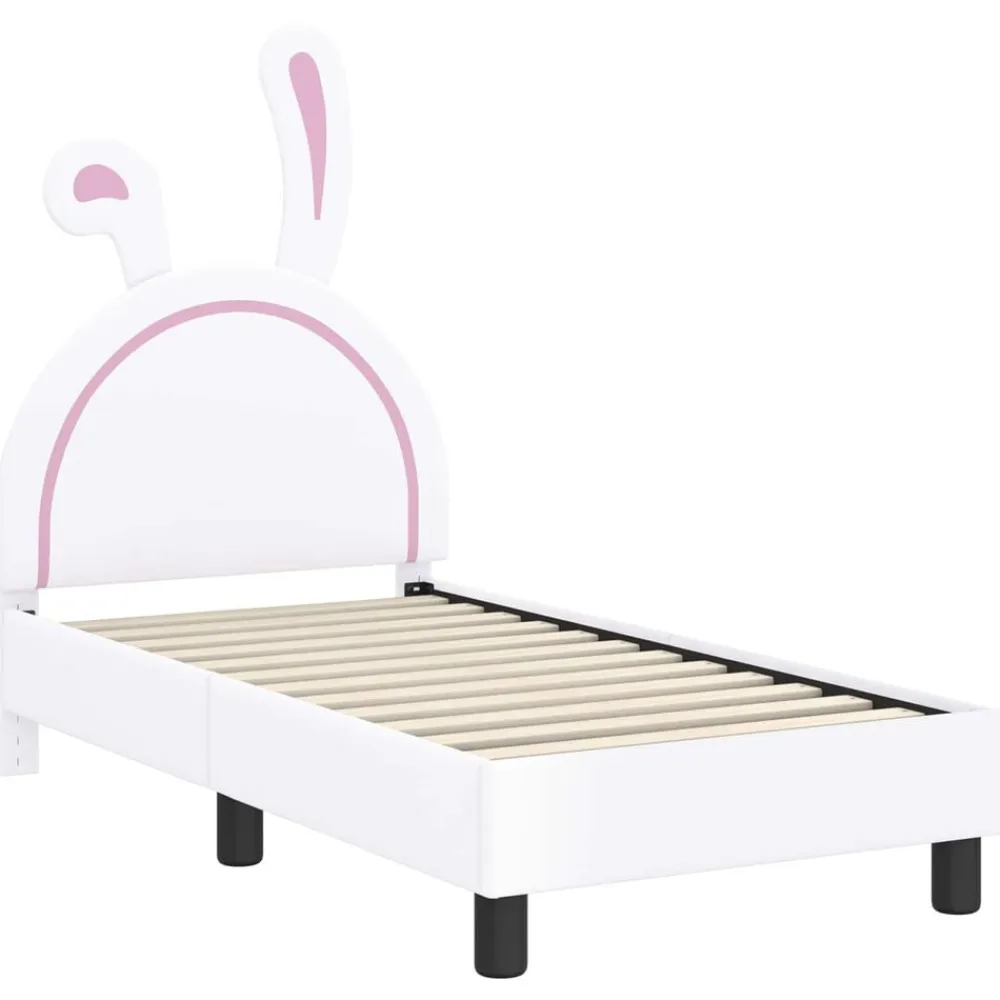 vidaXL Estructura de cama para niños pequeños con cabecera 70 x 140 cm White Outlet