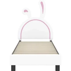 vidaXL Estructura de cama para niños pequeños con cabecera 70 x 140 cm White Outlet