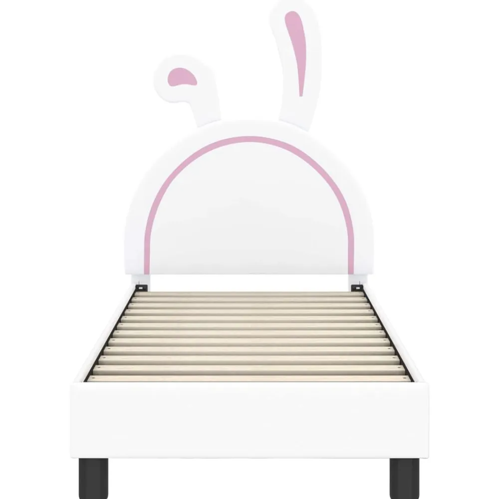 vidaXL Estructura de cama para niños pequeños con cabecera 70 x 140 cm White Outlet