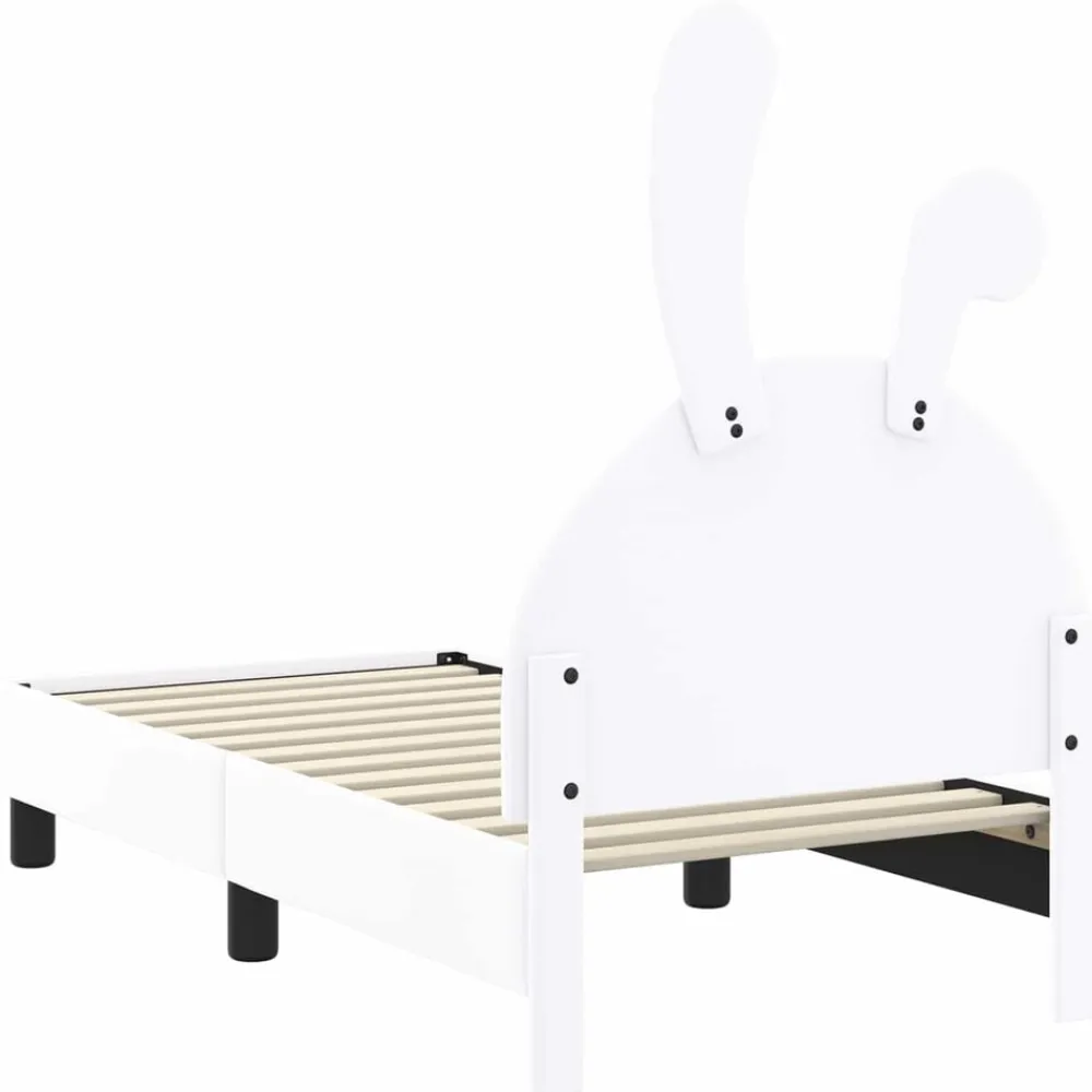 vidaXL Estructura de cama para niños pequeños con cabecera 70 x 140 cm White Outlet