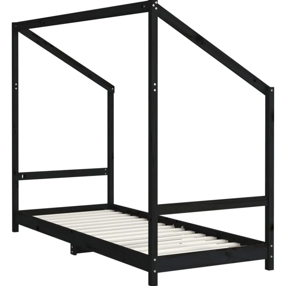 Niños vidaXL Mobiliario Para Bebés Y Niños Pequeños-Estructura de cama para niños madera pino 2x(80x200) cm