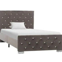 vidaXL Estructura de cama sin colchón terciopelo 90x200 cm Gris Best