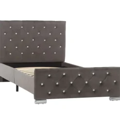 vidaXL Estructura de cama sin colchón terciopelo 90x200 cm Gris Best
