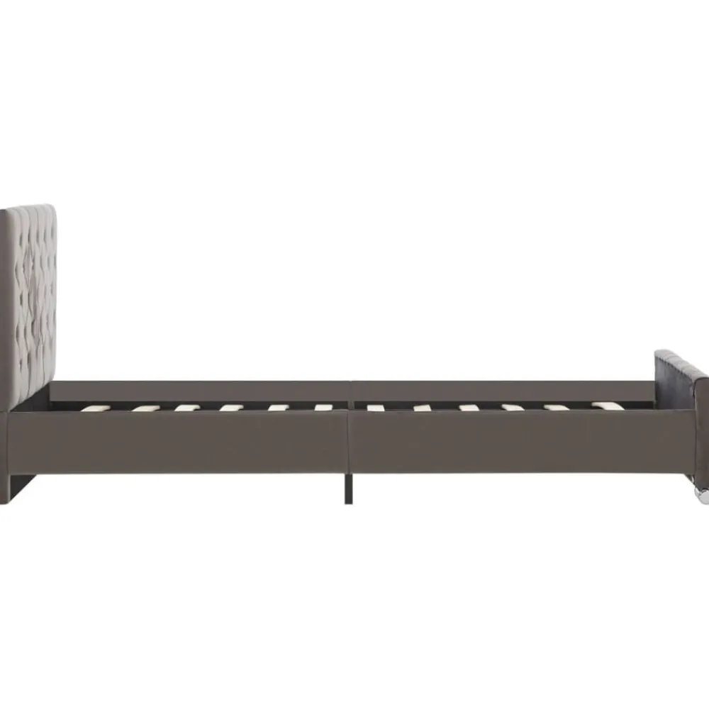 vidaXL Estructura de cama sin colchón terciopelo 90x200 cm Gris Best
