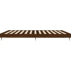 vidaXL Camas Y Accesorios-Estructura de cama sin colchón roble marrón 200x200 cm