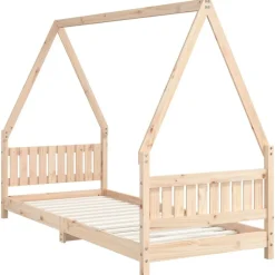 vidaXL Estructura de cama para niños madera maciza de pino 80x200 cm Natural Best