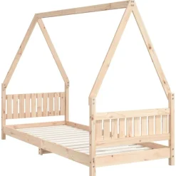 vidaXL Estructura de cama para niños madera maciza de pino 80x200 cm Natural Best