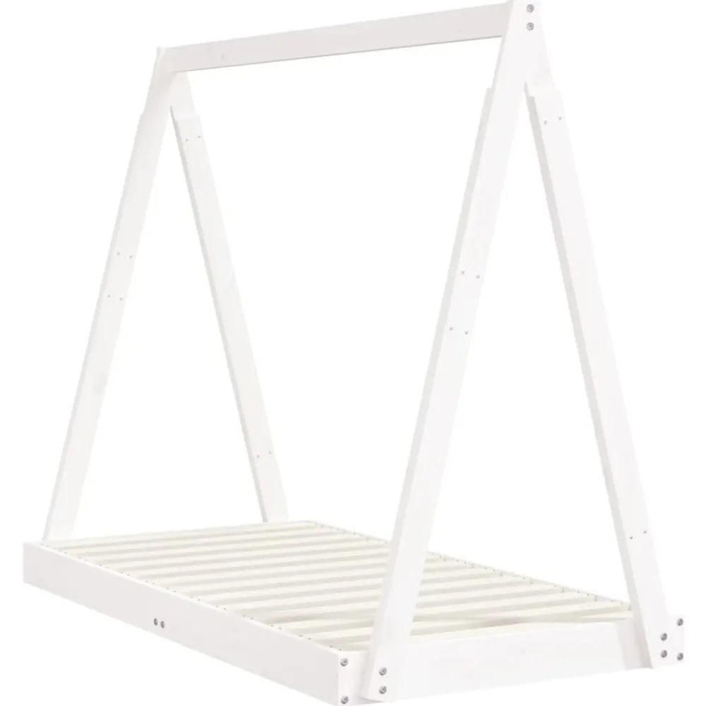 vidaXL Estructura de cama para niños madera de pino 70x140 cm Blanco Outlet