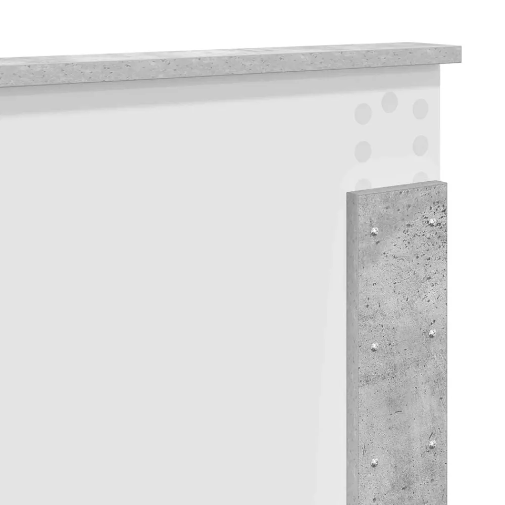 vidaXL Estructura de cama con cabecera Gris Concreto 150 x 200 cm Gris hormigón Outlet
