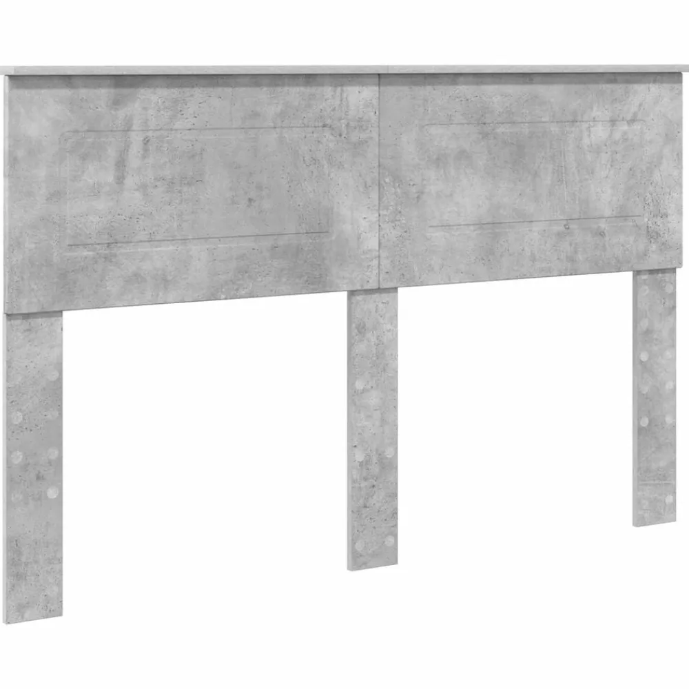 vidaXL Estructura de cama con cabecera Gris Concreto 150 x 200 cm Gris hormigón Outlet