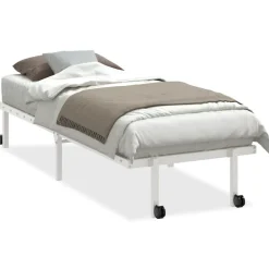 vidaXL Estructura de cama sin colchón plegable acero 75x190 cm Blanco Best