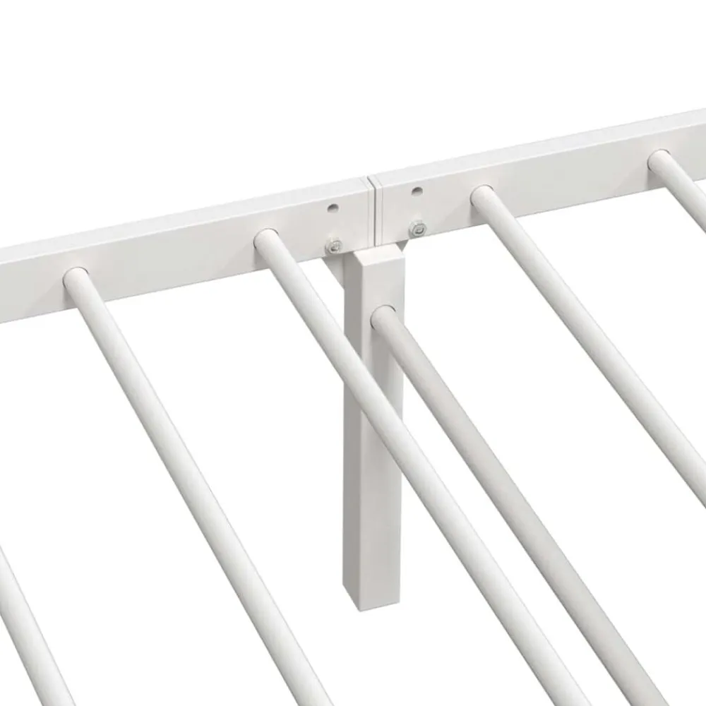 vidaXL Estructura de cama sin colchón plegable acero 75x190 cm Blanco Best