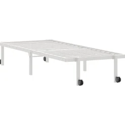 vidaXL Estructura de cama sin colchón plegable acero 75x190 cm Blanco Best