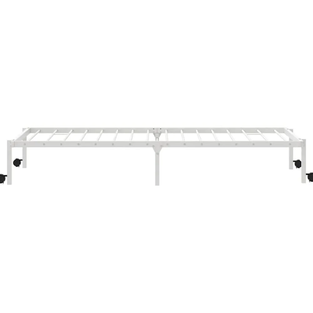 vidaXL Estructura de cama sin colchón plegable acero 75x190 cm Blanco Best