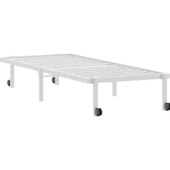 vidaXL Estructura de cama sin colchón plegable acero 75x190 cm Blanco Best
