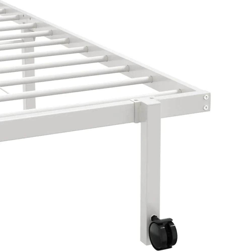 vidaXL Estructura de cama sin colchón plegable acero 75x190 cm Blanco Best