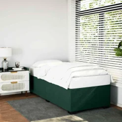 vidaXL Estructura de cama sin colchón terciopelo 80x200cm Verde oscuro Online