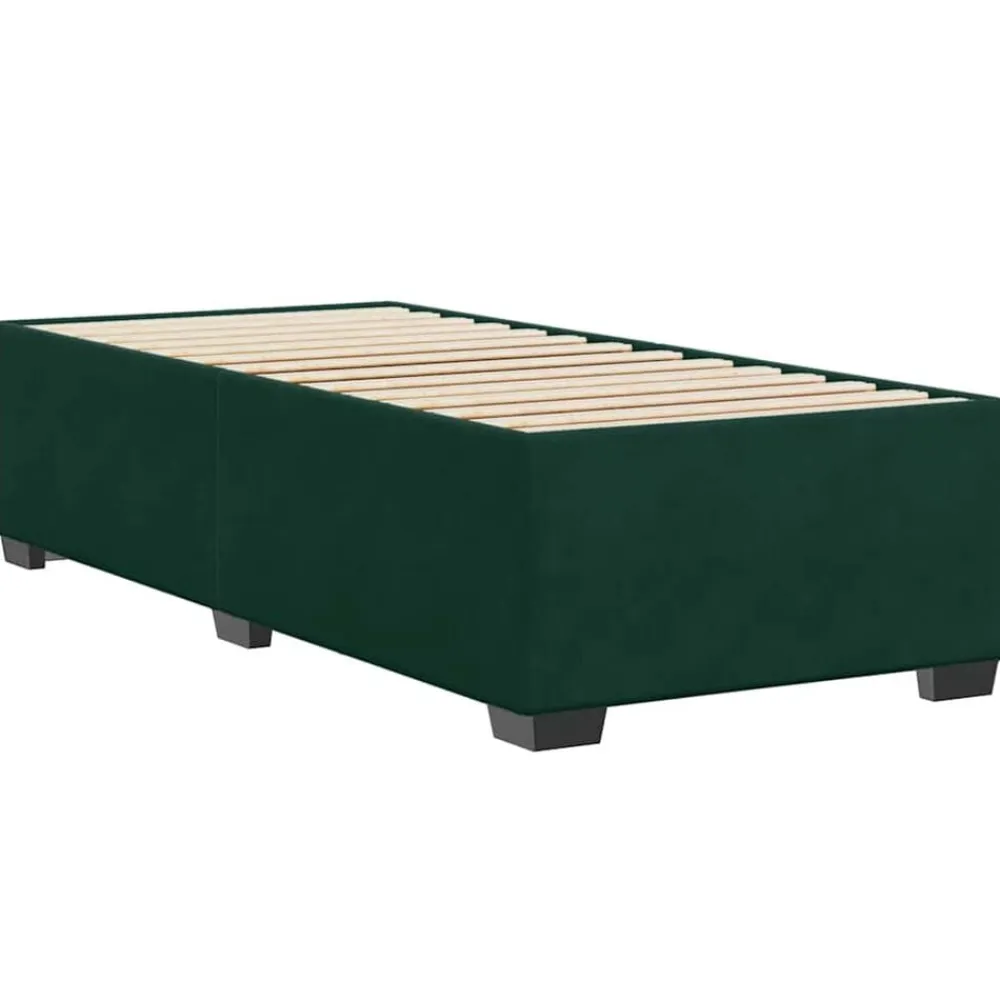 vidaXL Estructura de cama sin colchón terciopelo 80x200cm Verde oscuro Online