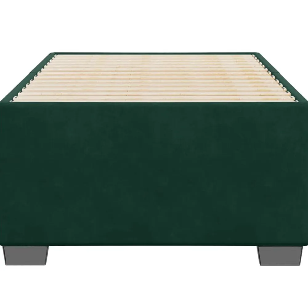 vidaXL Estructura de cama sin colchón terciopelo 80x200cm Verde oscuro Online