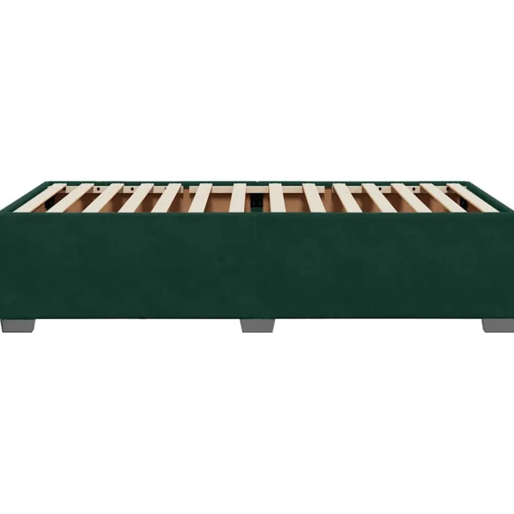 vidaXL Estructura de cama sin colchón terciopelo 80x200cm Verde oscuro Online