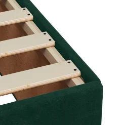 vidaXL Estructura de cama sin colchón terciopelo 80x200cm Verde oscuro Online