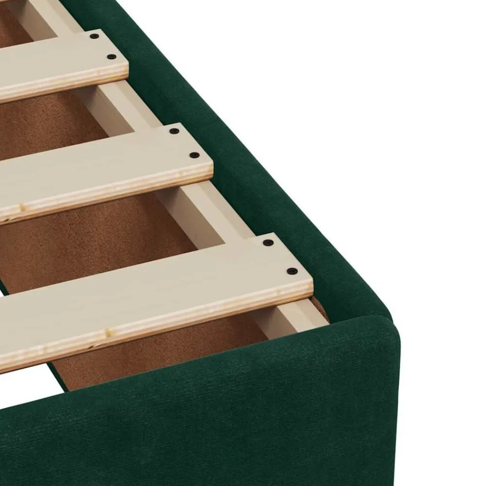 vidaXL Estructura de cama sin colchón terciopelo 80x200cm Verde oscuro Online