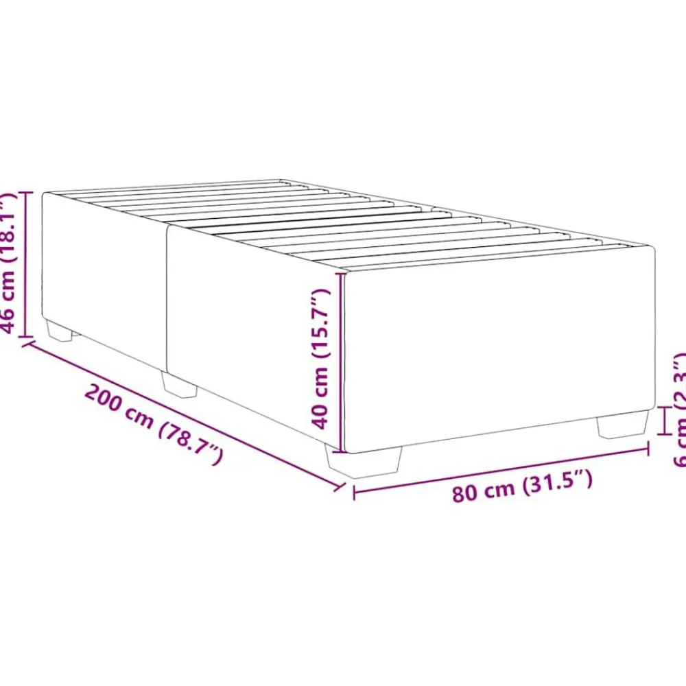 vidaXL Estructura de cama sin colchón terciopelo 80x200cm Verde oscuro Online
