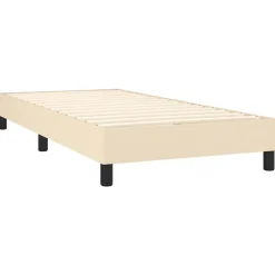 vidaXL Estructura de cama con somier tela 80x200 cm Crema Discount