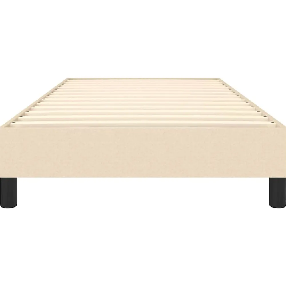 vidaXL Estructura de cama con somier tela 80x200 cm Crema Discount