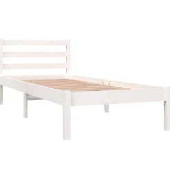 vidaXL Estructura de cama individual sin colchón 75x190 cm Blanco Clearance