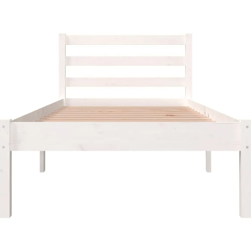 vidaXL Estructura de cama individual sin colchón 75x190 cm Blanco Clearance
