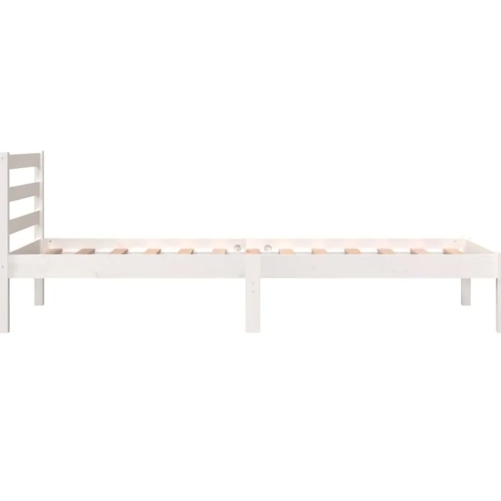 vidaXL Estructura de cama individual sin colchón 75x190 cm Blanco Clearance