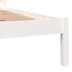 vidaXL Estructura de cama individual sin colchón 75x190 cm Blanco Clearance